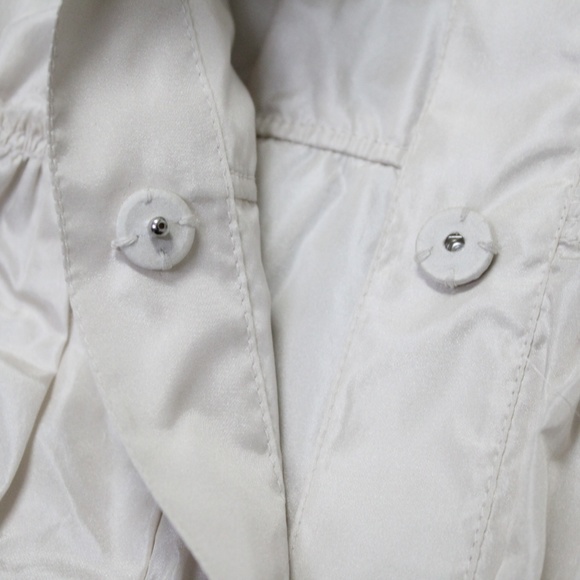 Anne Klein Off White Silk Snap Button Jacket - Picture 5 of 6